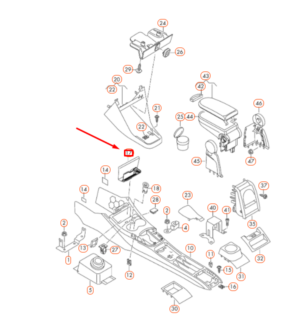 NEW VW POLO 6R MK5 CENTRE CONSOLE CELLPHONE MOUNTING 6C0864113FLV ORIGINAL