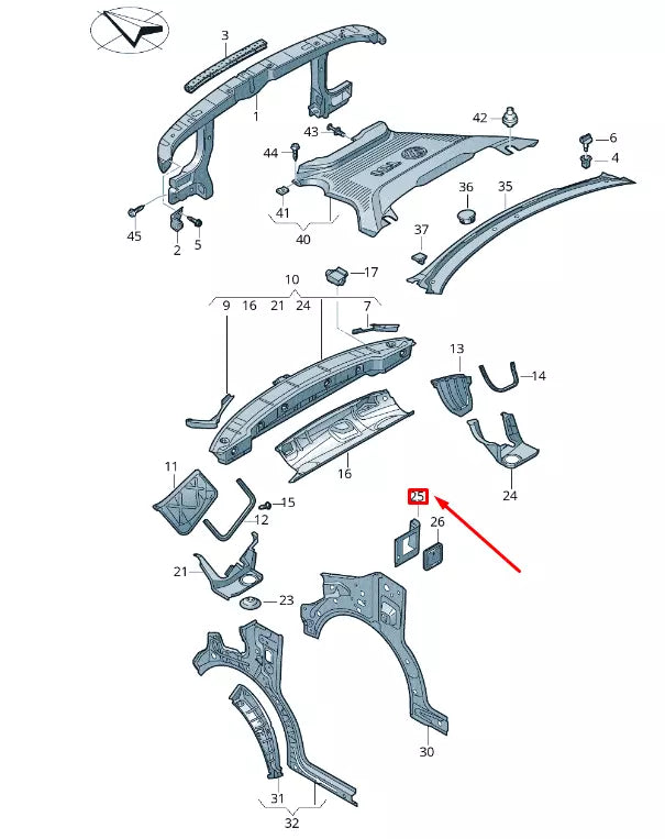 NEW VW TRANSPORTER VI T6 FRONT LEFT CONNECTING PLATE 7H0805209