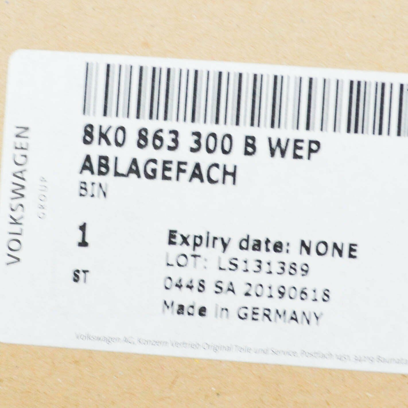 NEW AUDI A4 B8 CENTRE CONSOLE REAR STOWAGE COMPARTMENT 8K0863300BWEP ORIGINAL