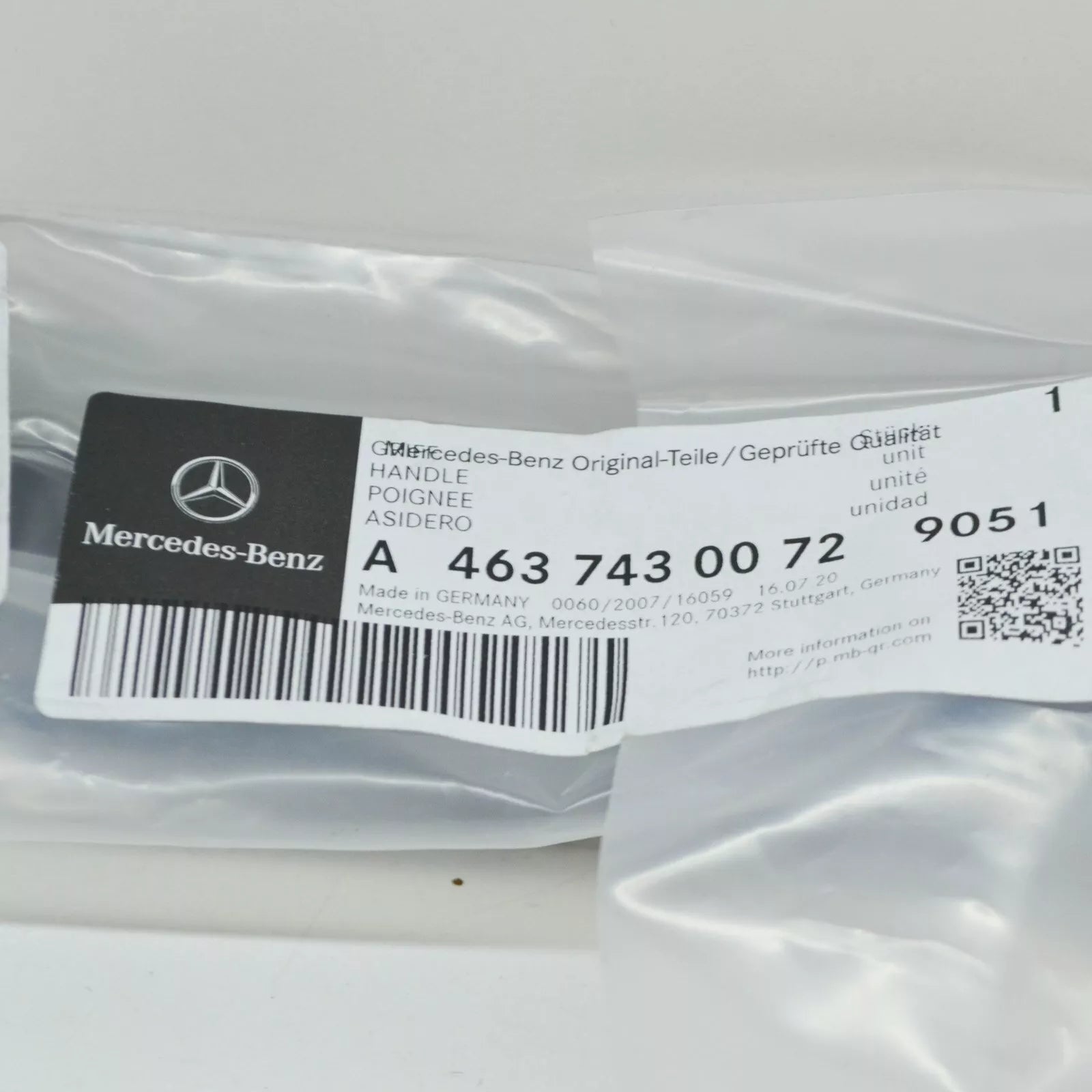 NEW MERCEDES-BENZ G W463 REAR PANEL DOOR INSIDE HANDLE A46374300729051 ORIGINAL