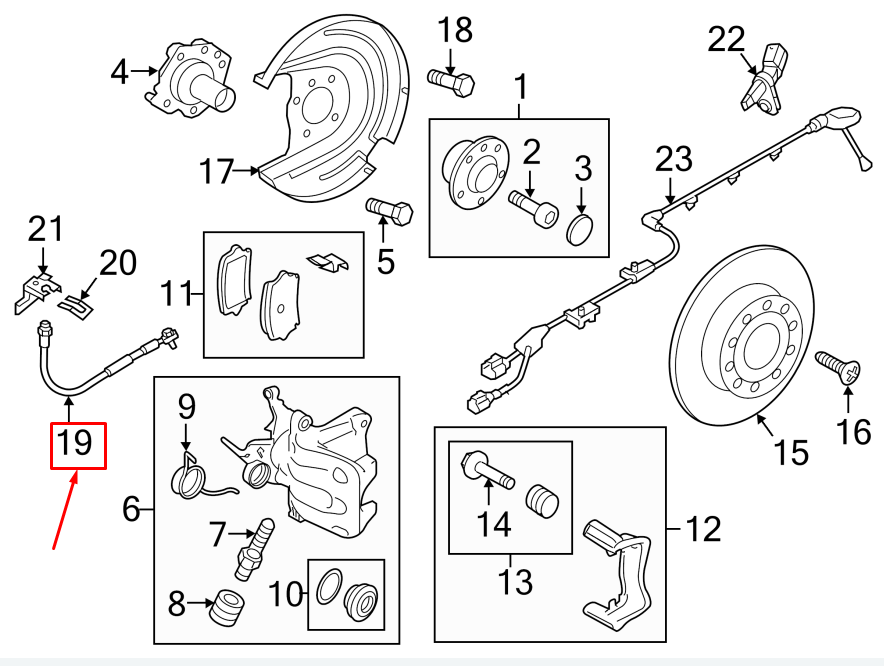 NEW VW GOLF VII 5G MK7 REAR BRAKE HOSE 5QM611775C ORIGINAL