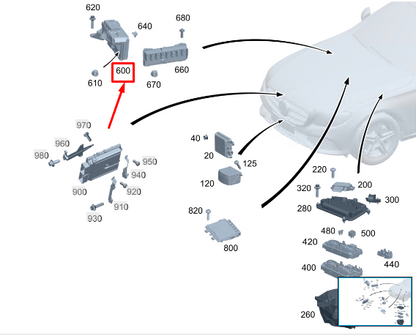 new mercedes-benz s w223 fuse box lhd a2235407444 original
