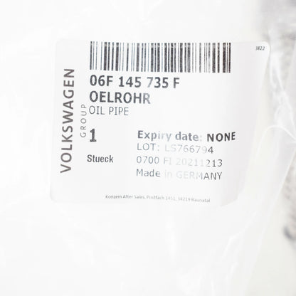 NEW AUDI A1 8X OIL RETURN PIPE 06F145735F