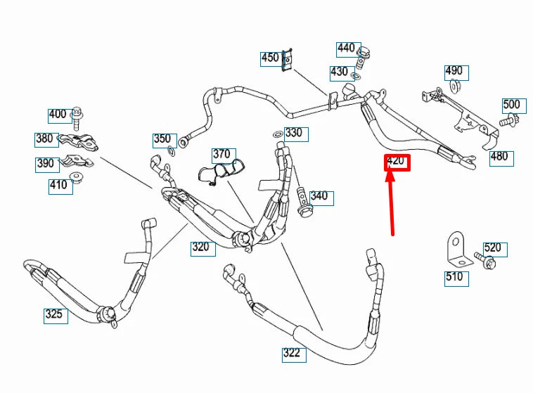 NEW MB S W220 PULSATION DAMPER SEPARATION POINT LINE LHD A2203205472 ORIGINAL
