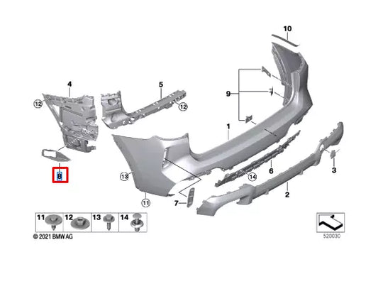 NEW BMW X3 G01 F97 M RIGHT ABSORBER FUNNEL 51129881816 ORIGINAL
