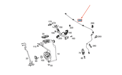 NEW MB E W213 WINDSHIELD WASHER HOSE LINE WITH NOZZLE A2138609000 ORIGINAL