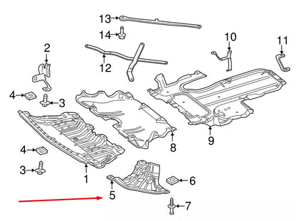 NEW MB E W213 FRONT RIGHT ENGINE COMPARTMENT UNDERCOVER A213520580064 ORIGINAL