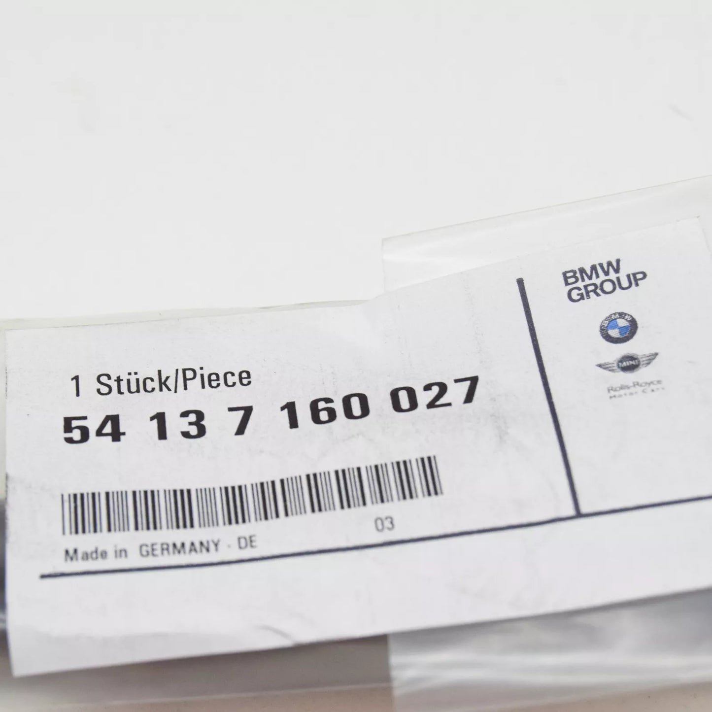 NEW BMW X5 E70 SUNROOF DRAIN HOSE 7160027 54137160027 ORIGINAL