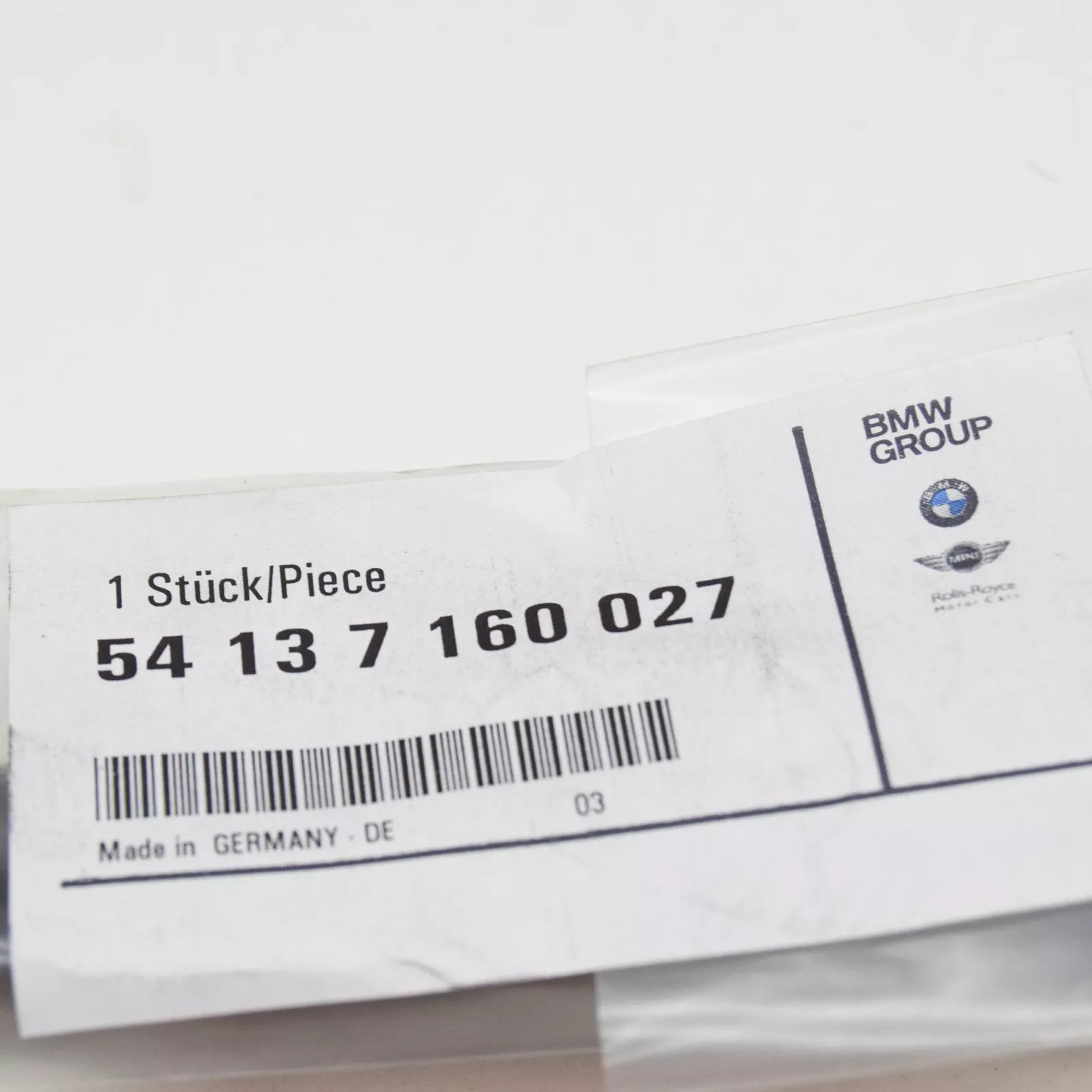 NEW BMW X5 E70 SUNROOF DRAIN HOSE 7160027 54137160027 ORIGINAL