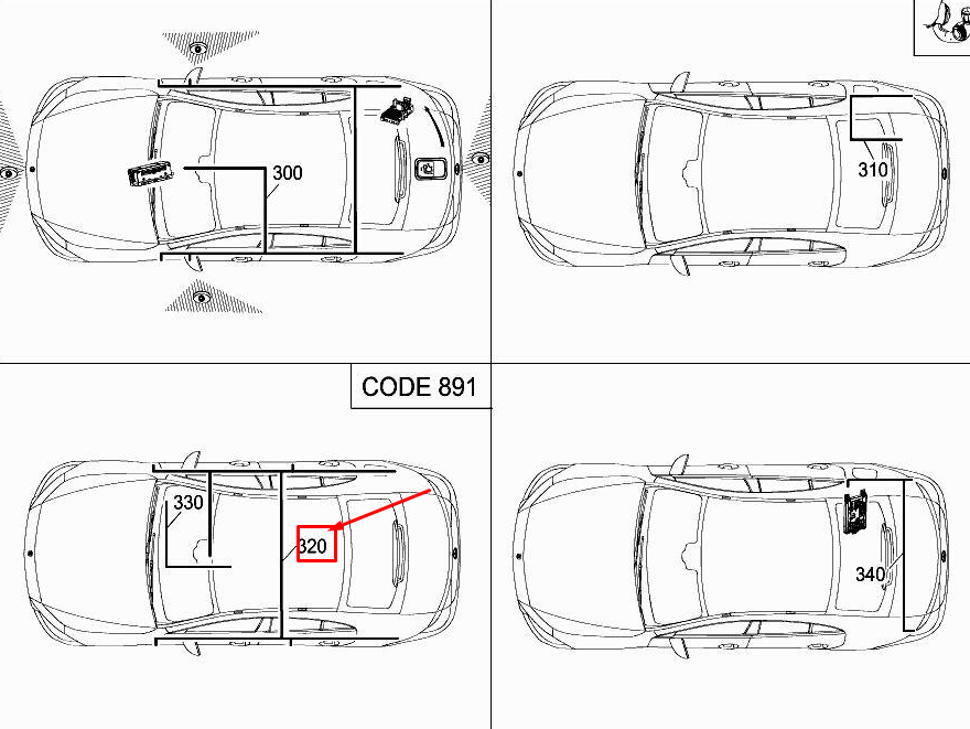 new mercedes-benz cls ambiance illumination wiring harness a2575405305 original