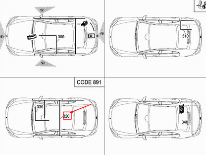 new mercedes-benz cls ambiance illumination wiring harness a2575405305 original
