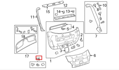 NEW AUDI A7 SPORTBACK 4G8 INTERIOR LIFTGATE HARDWARE KIT 4G8898283BDL2 ORIGINAL