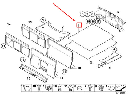 NEW BMW 6 CABRIO E64 TRUNK MAT CARPET 6968352 51476968352 ORIGINAL