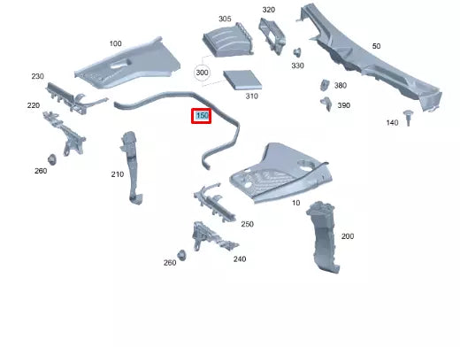 NEW MERCEDES-BENZ E W213 ENGINE BONNET HOOD RUBBER SEAL A2138870098