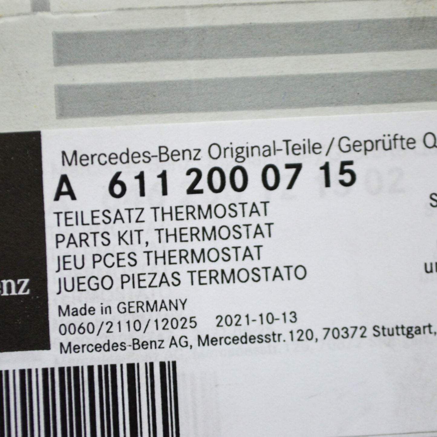 NEW MERCEDES-BENZ VITO W638 THERMOSTAT ASSEMBLY A6112000715 ORIGINAL