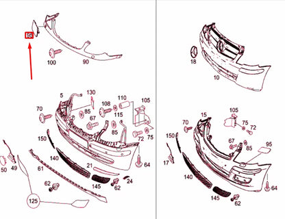 NEW MB VITO W639 RIGHT HEADLIGHT WASHER WIPER COVER CAP A63986901089999