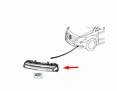 NEW MERCEDES-BENZ B-CLASS W246 FRONT RIGHT DRL LIGHT A2049069200