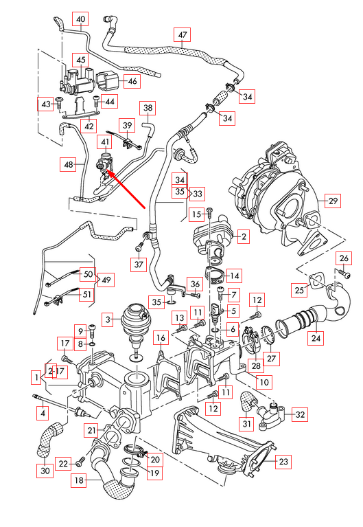 NEW AUDI A6 C7 EGR VACUUM SYSTEM SOLENOID 1K0906283A 3.0 DIESEL ORIGINAL