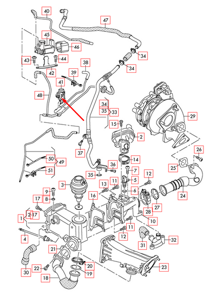NEW AUDI A6 C7 EGR VACUUM SYSTEM SOLENOID 1K0906283A 3.0 DIESEL ORIGINAL