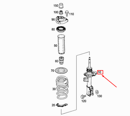 new mercedes-benz a w176 front left shock absorber a1763235300 original