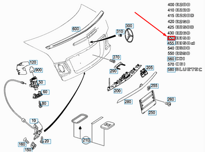 NEW MERCEDES-BENZ E W212 REAR TRUNK EMBLEM BADGE A2128176715 ORIGINAL