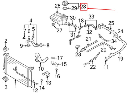 NEW VW PHAETON 3D COOLANT EXPANSION TANK CAP 3D0121321B