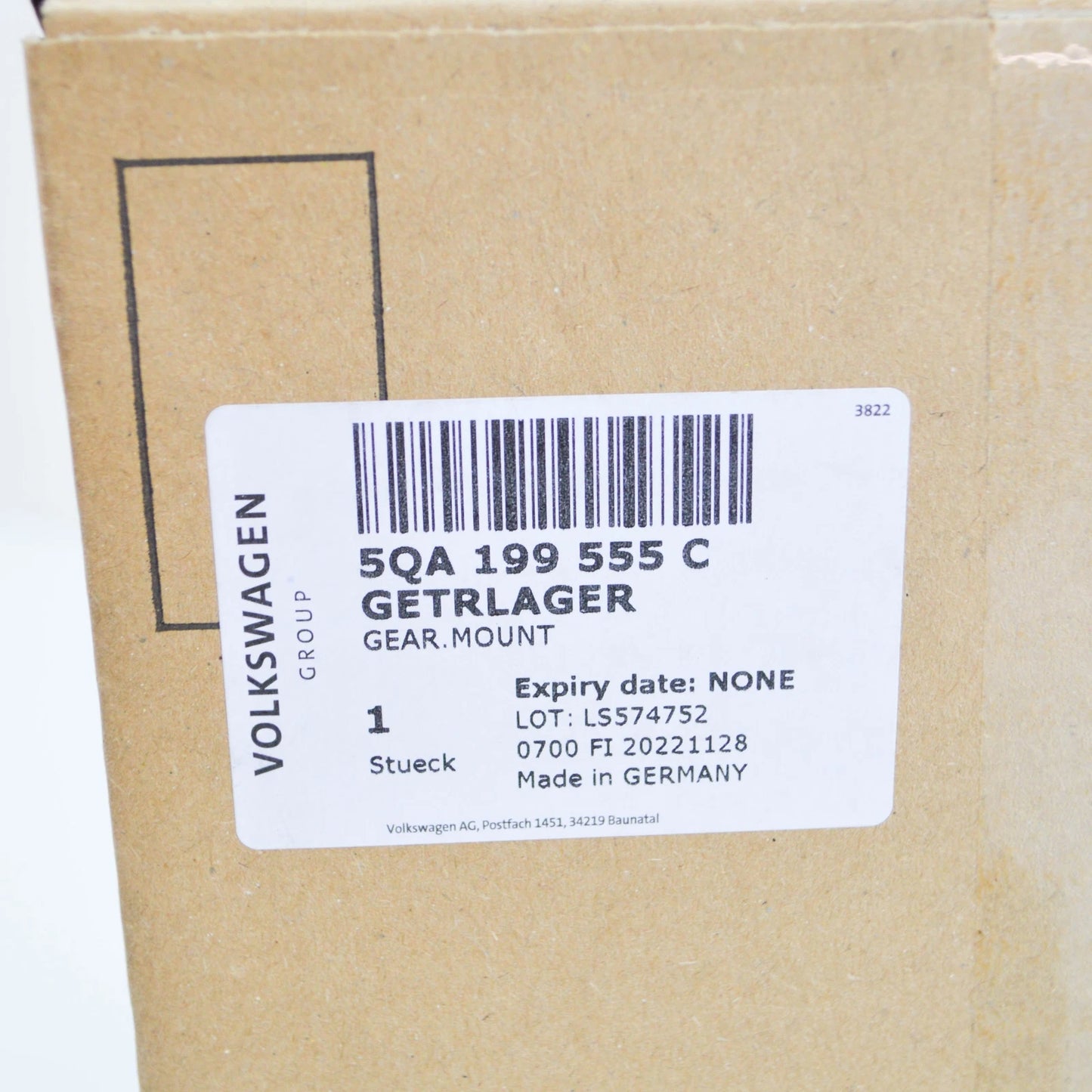 NEW VW TOURAN 5T LEFT GEARBOX MOUNTING 5QA199555C ORIGINAL