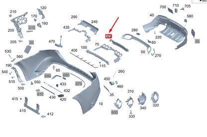 new mercedes-benz gle w167 coupe rear bumper impact absorber a1678856005