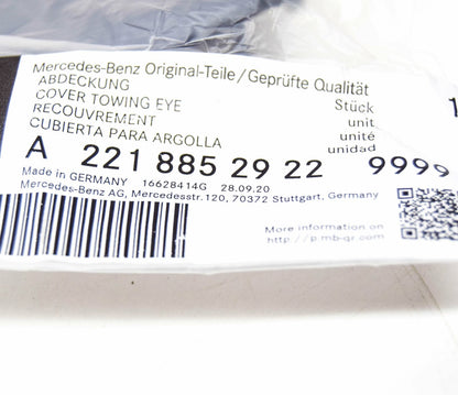 NEW MERCEDES-BENZ S W221 REAR BUMPER TOW EYE COVER A22188529229999 ORIGINAL