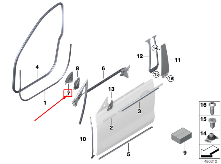 new bmw 6 gran turismo g32 inner left mirror triangle cover 51339493205 original