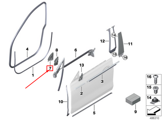 new bmw 6 gran turismo g32 inner left mirror triangle cover 51339493205 original