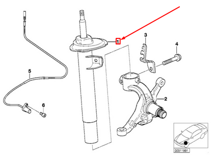 new bmw 3 e46 front right shock absorber 2282460 31312282460 original
