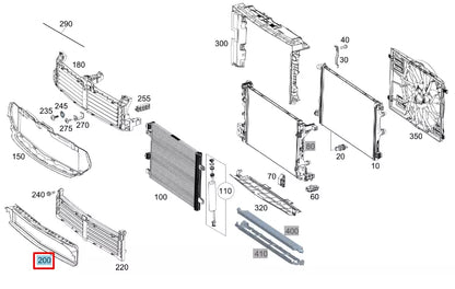 NEW MERCEDES-BENZ GLB X247 RADIATOR LOWER AIR DUCT A2478851703 ORIGINAL