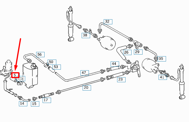 NEW MERCEDES-BENZ S W140 OIL TANK TO OIL PUMP HOSE A1409971582 ORIGINAL