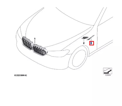 NEW BMW M5 F90 FRONT RIGHT AIR DUCT SIDEWALL TRIM 51138082384 ORIGINAL