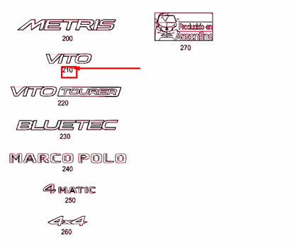 NEW MERCEDES-BENZ VITO W447 REAR PANEL DOOR BADGE A4478171514 ORIGINAL