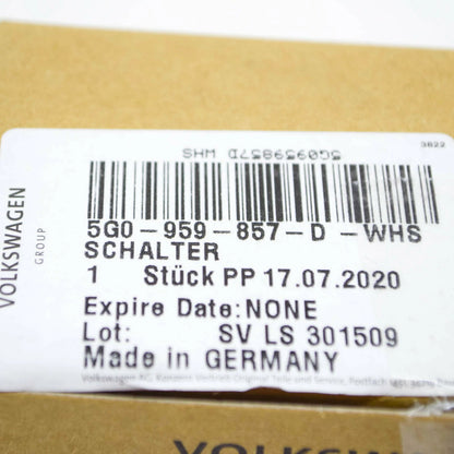 NEW VW ARTEON FRONT LEFT DOOR WINDOW CONTROL SWITCH LHD 5G0959857DWHS