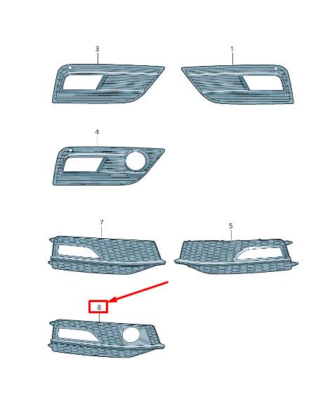 new audi a4 avant b8 right air guide vent grille 8k0807682aa01c original