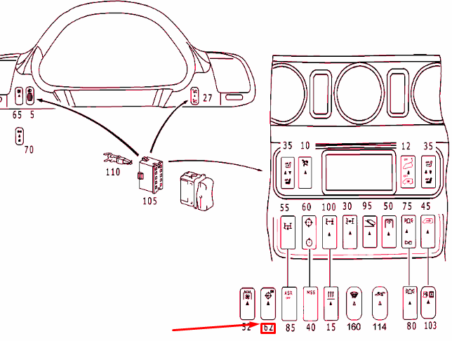 NEW MERCEDES-BENZ SPRINTER 903 P.T.O."ON" SWITCH A9015450207 ORIGINAL