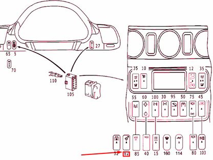 NEW MERCEDES-BENZ SPRINTER 903 P.T.O."ON" SWITCH A9015450207 ORIGINAL