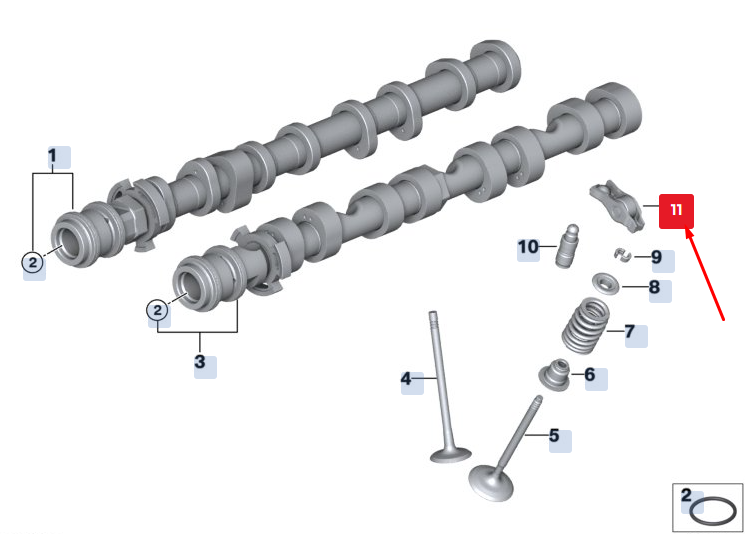 new bmw x5 f15 engine roller drag lever 11337559791 7559791 original