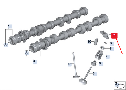 new bmw x5 f15 engine roller drag lever 11337559791 7559791 original