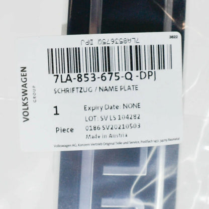 NEW VW TRANSPORTER T6 FRONT LEFT WING SIDE BADGE 7LA853675QDPJ