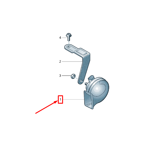 new audi q8 4mn left side low tone horn 4m0951221c original