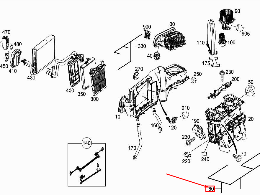 new mercedes-benz e w212 air conditioner cable harness a2048200915 original