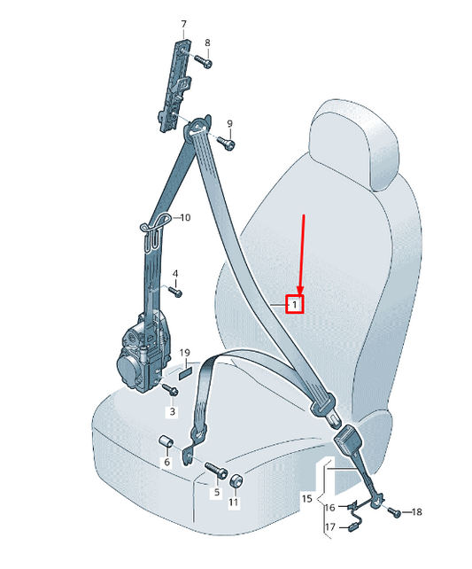 new audi a5 sportback f5 front left seatbelt 8w6857705kjxe original