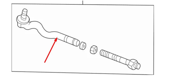 NEW BMW 3 E46 STEERING RACK LEFT TIE ROD 32112228785 2228785 ORIGINAL