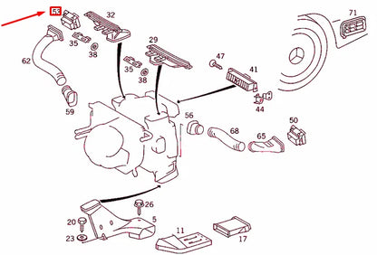 NEW MB E W124 INSTRUMENT PANEL RIGHT FRESH AIR NOZZLE A1248301054