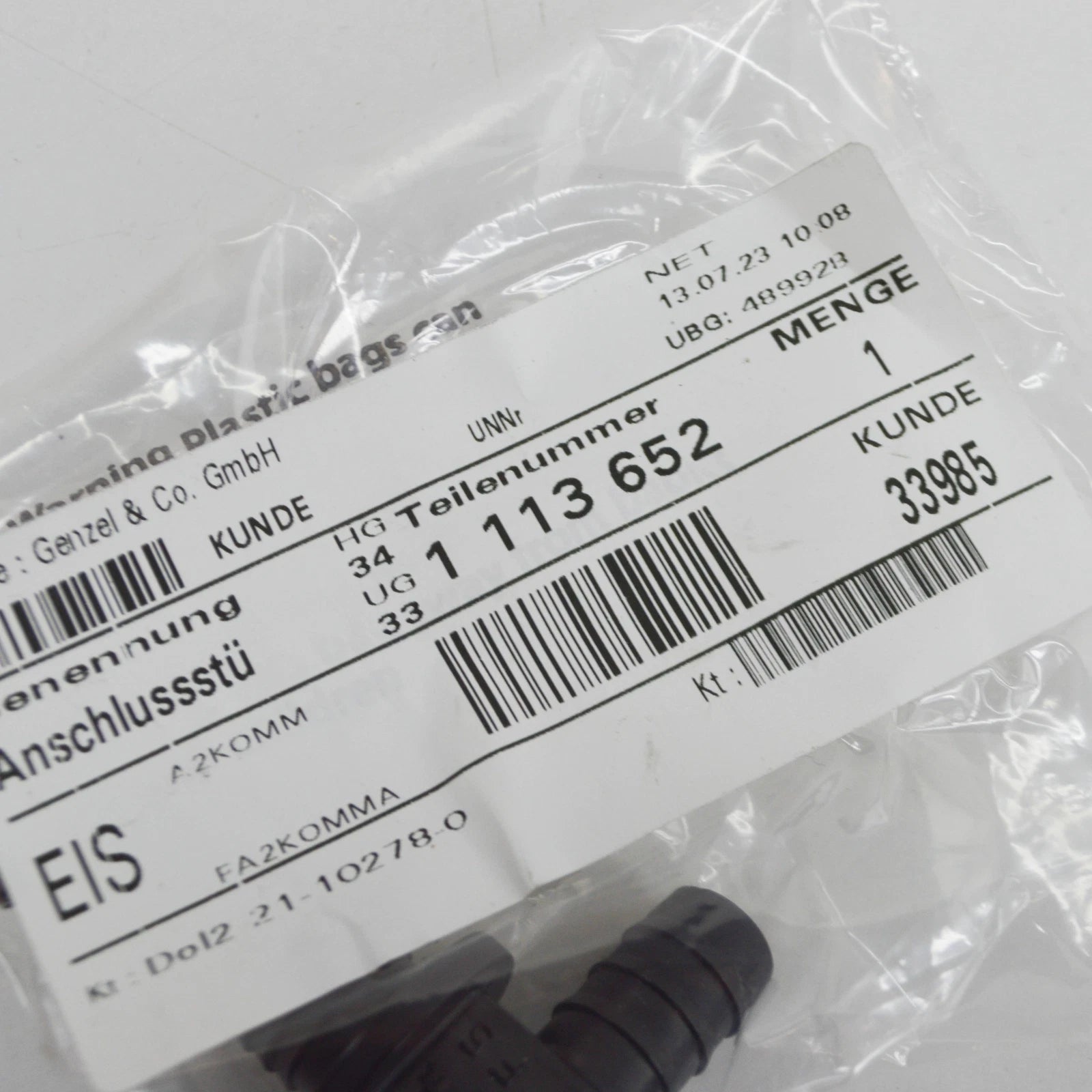 NEW BMW 3 E30 POWER BRAKE UNIT DEPRESSION T-CONNECTOR 34331113652 ORIGINAL