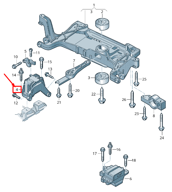 new audi rsq3 8u right engine mounting 8u0199262 original